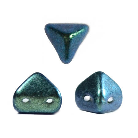 Super Kheops Puca Beads 10g - Metallic Mat Green Turq