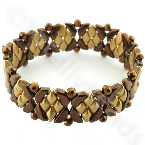 Gabriella Bracelet Bead Bundle gold and bronze bracelet making kit — DIY set with beads and instructions for creating handmade jewelry