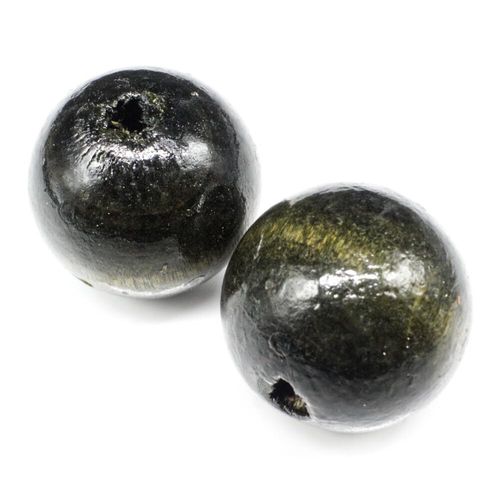 Wooden Bead   Round 28mm Olive 5pcs for jewellery making