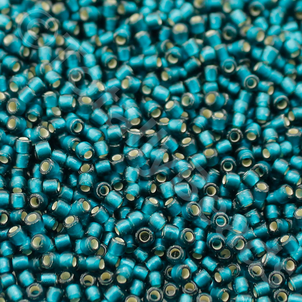 Toho Size 11 Seed Beads 10g - Silver Frost Teal