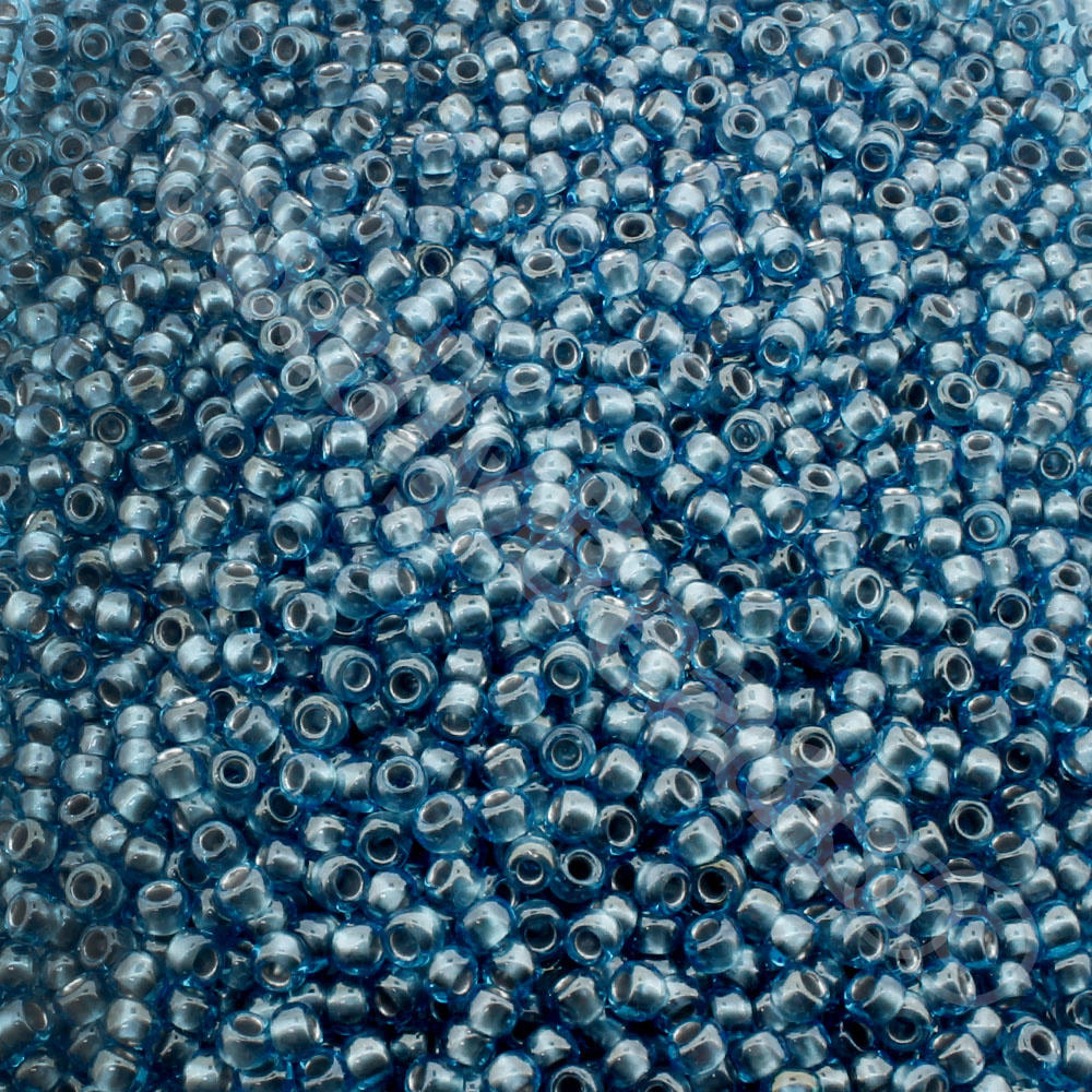 Toho Size 8 Seed Beads 10g -  Inside Aqua Tin