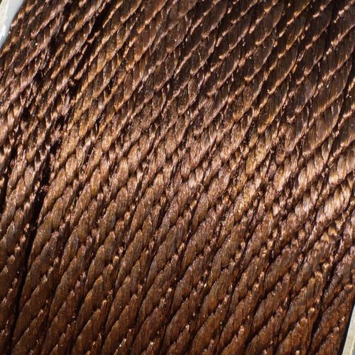 Braided Rattail Cord 3mm 5 metres   Brown for jewellery making