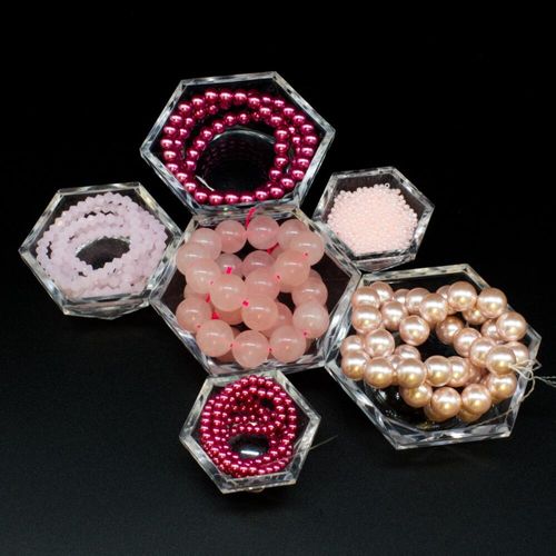 Premium Hugs & Kisses Jewellery Set rose quartz jewelry making kit — DIY set with beads and instructions for creating handmade jewelry