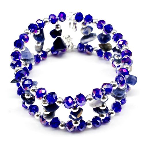 Alina Gemstone Bracelet sodalite bracelet making kit — DIY set with beads and instructions for creating handmade jewelry