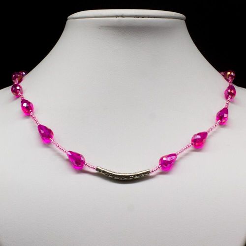 Zoe Necklace pink necklace making kit — DIY set with beads and instructions for creating handmade jewelry