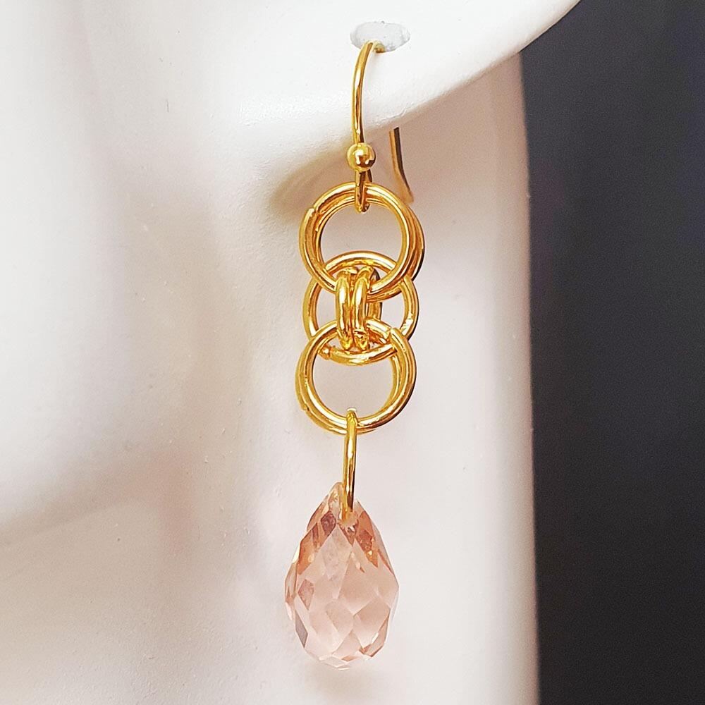 Keelie Crystal Drop Earrings 6 Pairs Mixed gold earring making kit — DIY set with beads and instructions for creating handmade jewelry