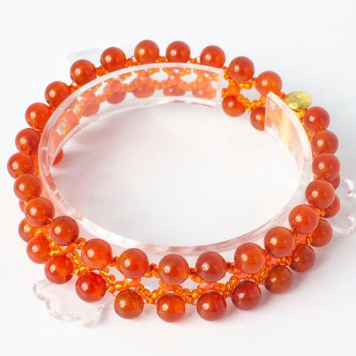Serenity Gemstone Bracelet dark carnelian bracelet making kit — DIY set with beads and instructions for creating handmade jewelry