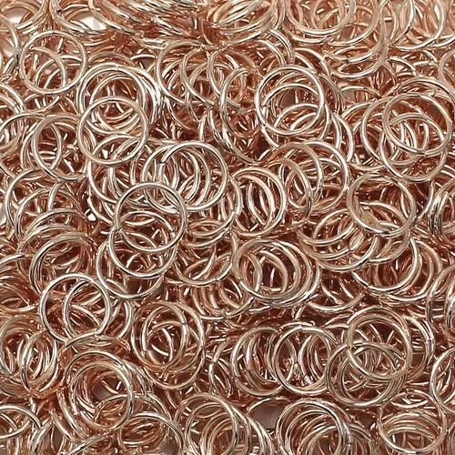 Jump Rings 9x1mm 85pcs   Rose Gold for jewellery making