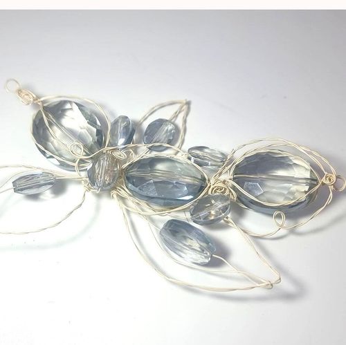 Twisted Sparkle Project steel blue jewelry making kit — DIY set with beads and instructions for creating handmade jewelry
