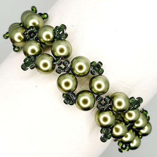 Rachel Pearl Bracelets Makes 3 olive bracelet making kit — DIY set with beads and instructions for creating handmade jewelry