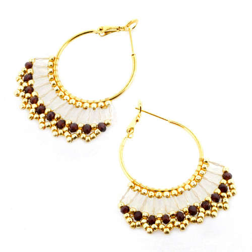 Florence Earring Pack gold & crystal opal earring making kit — DIY set with beads and instructions for creating handmade jewelry