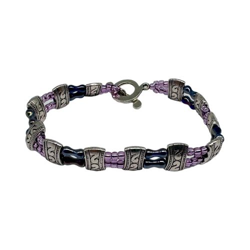 Bree Peanut Bracelets blue iris rainbow bracelet making kit — DIY set with beads and instructions for creating handmade jewelry