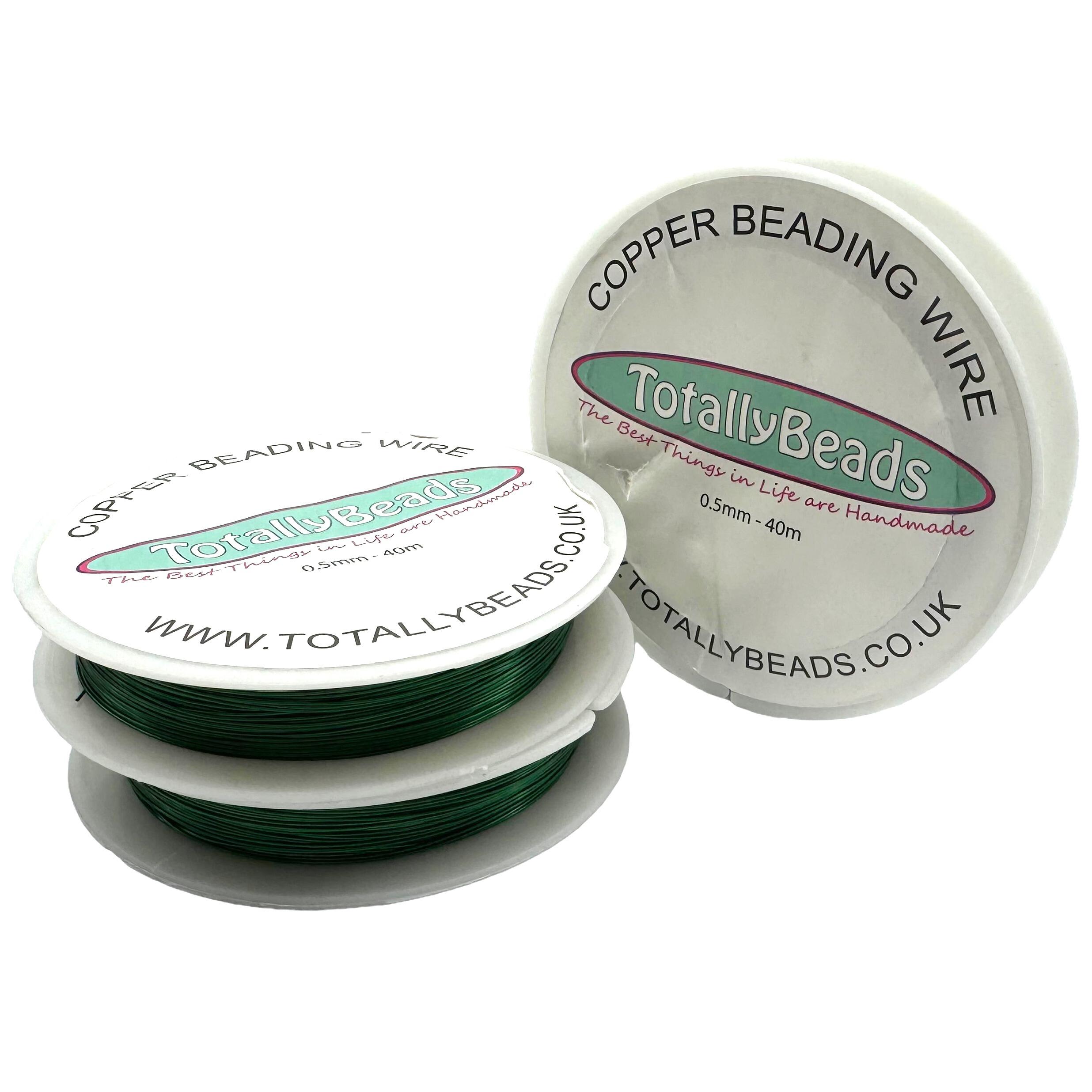 Beading Wire 0.5mm Green (40m) for jewellery making