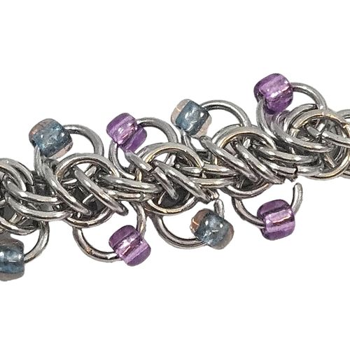 Honeybee Weave Bracelet Pack Makes 2 rhodium bracelet making kit — DIY set with beads and instructions for creating handmade jewelry