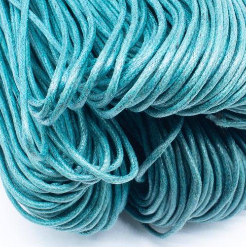 Wax Cotton Cord 1.5mm 4 metres   Teal for jewellery making