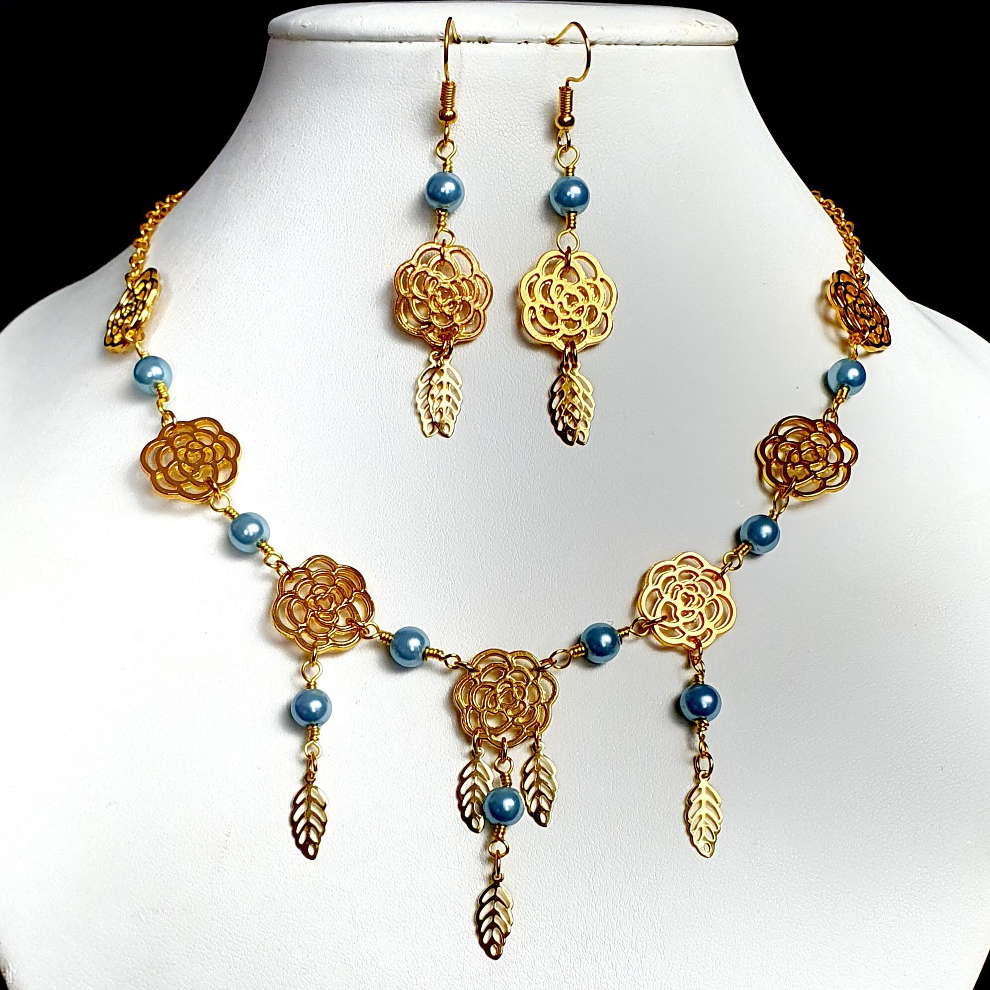 Malia Rose Jewellery sky blue jewelry making kit — DIY set with beads and instructions for creating handmade jewelry