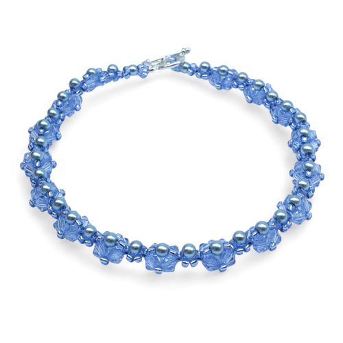 Kassia Diamond Bracelet Makes 2 blue bracelet making kit — DIY set with beads and instructions for creating handmade jewelry