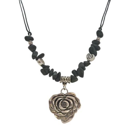 Meadow Gemstone Necklace Makes 3 black obsidian necklace making kit — DIY set with beads and instructions for creating handmade jewelry