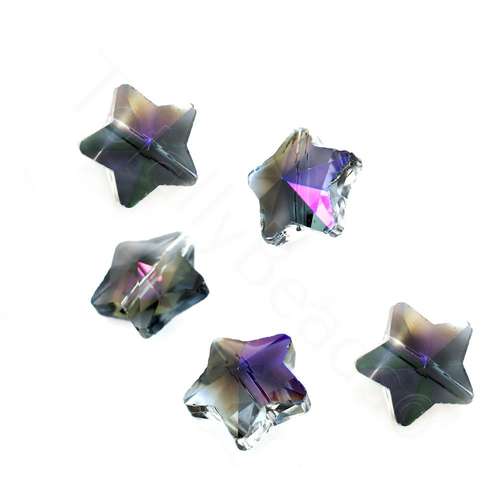 13mm crystal beads clear purple 13x13mm, pack of 8 — faceted for jewelry making and beadwork