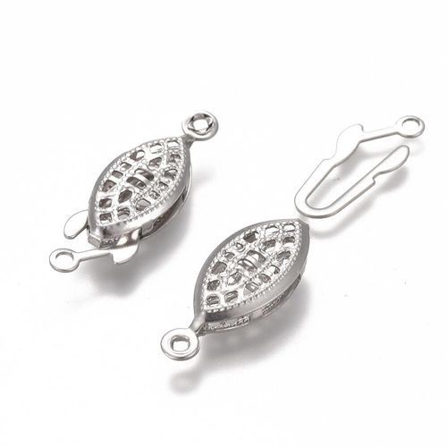 Oval Box Clasp 21mm 2pcs   Stainless Steel for jewellery making