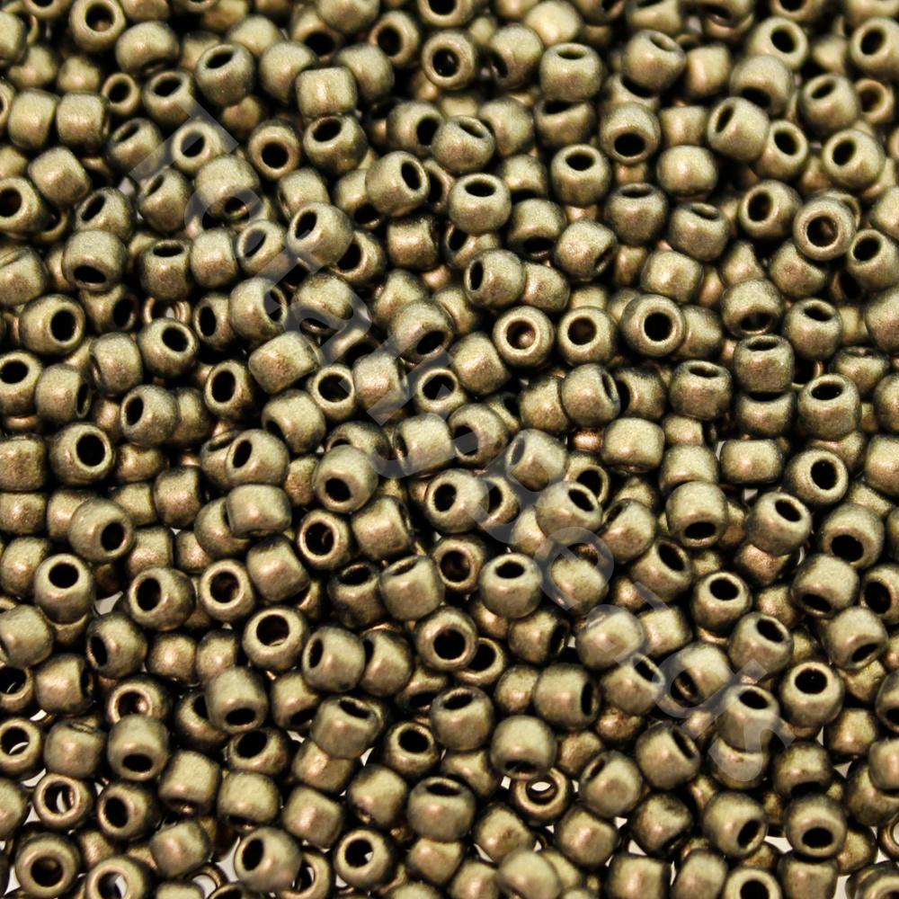 Toho Size 8 Seed Beads 10g -  Metallic Suede Gold