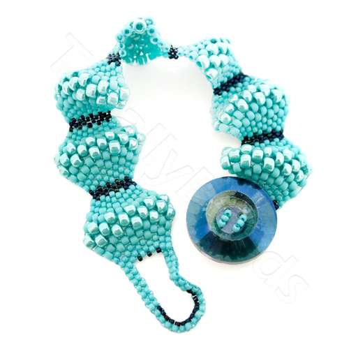 Peyote EC Bracelet Kit turquoise bracelet making kit — DIY set with beads and instructions for creating handmade jewelry