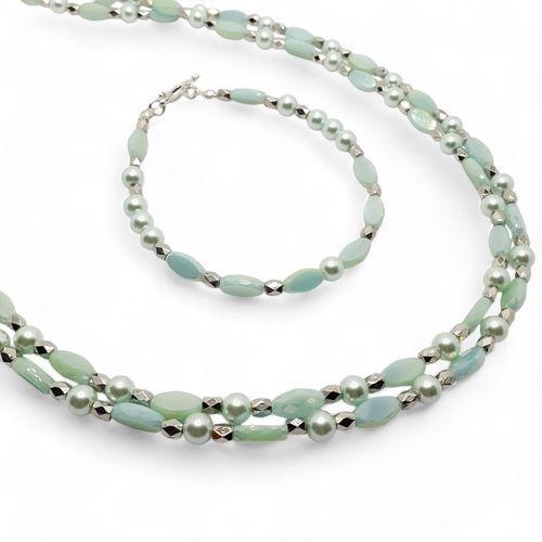 Sheila Crystal Oval Jewellery mint jewelry making kit — DIY set with beads and instructions for creating handmade jewelry