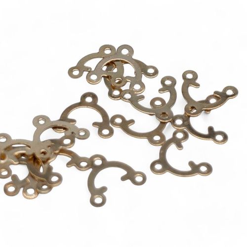Metal Connector U Shape 9mm 12pcs   Gold for jewellery making