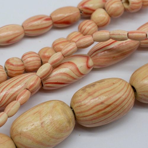 Wooden Beads Mixed 5 Strings   Natural Red 8mm for jewellery making