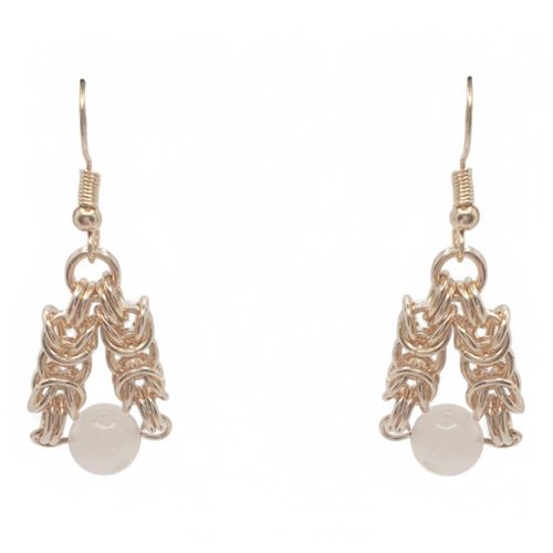 Catriona Gemstone Earrings 2 Pairs rose quartz earring making kit — DIY set with beads and instructions for creating handmade jewelry