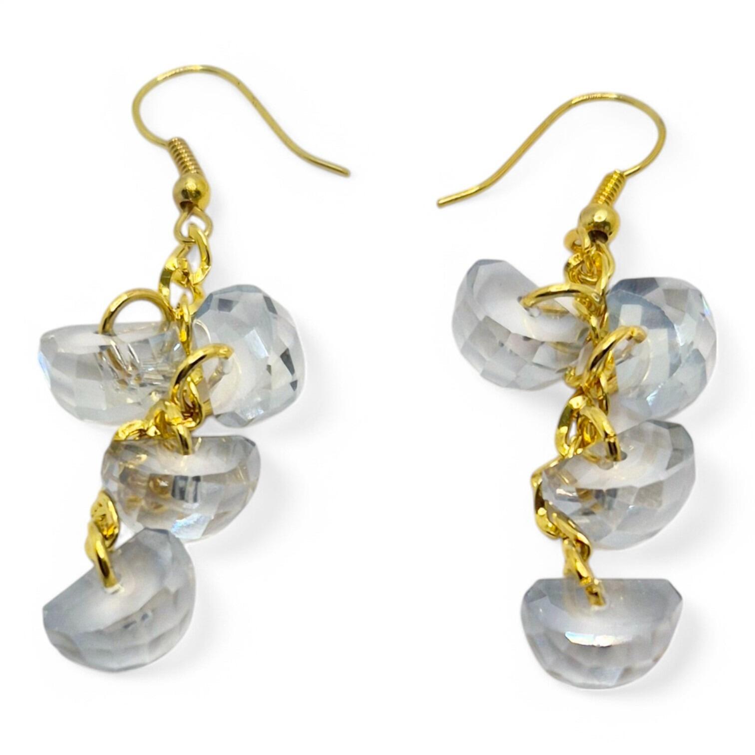 Lupita Crystal Earrings hint of blue earring making kit — DIY set with beads and instructions for creating handmade jewelry