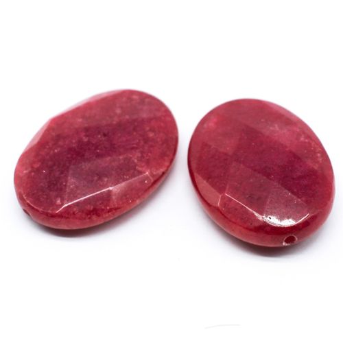 Ruby Lepidolite Facet Oval 40mm 1pc for jewellery making