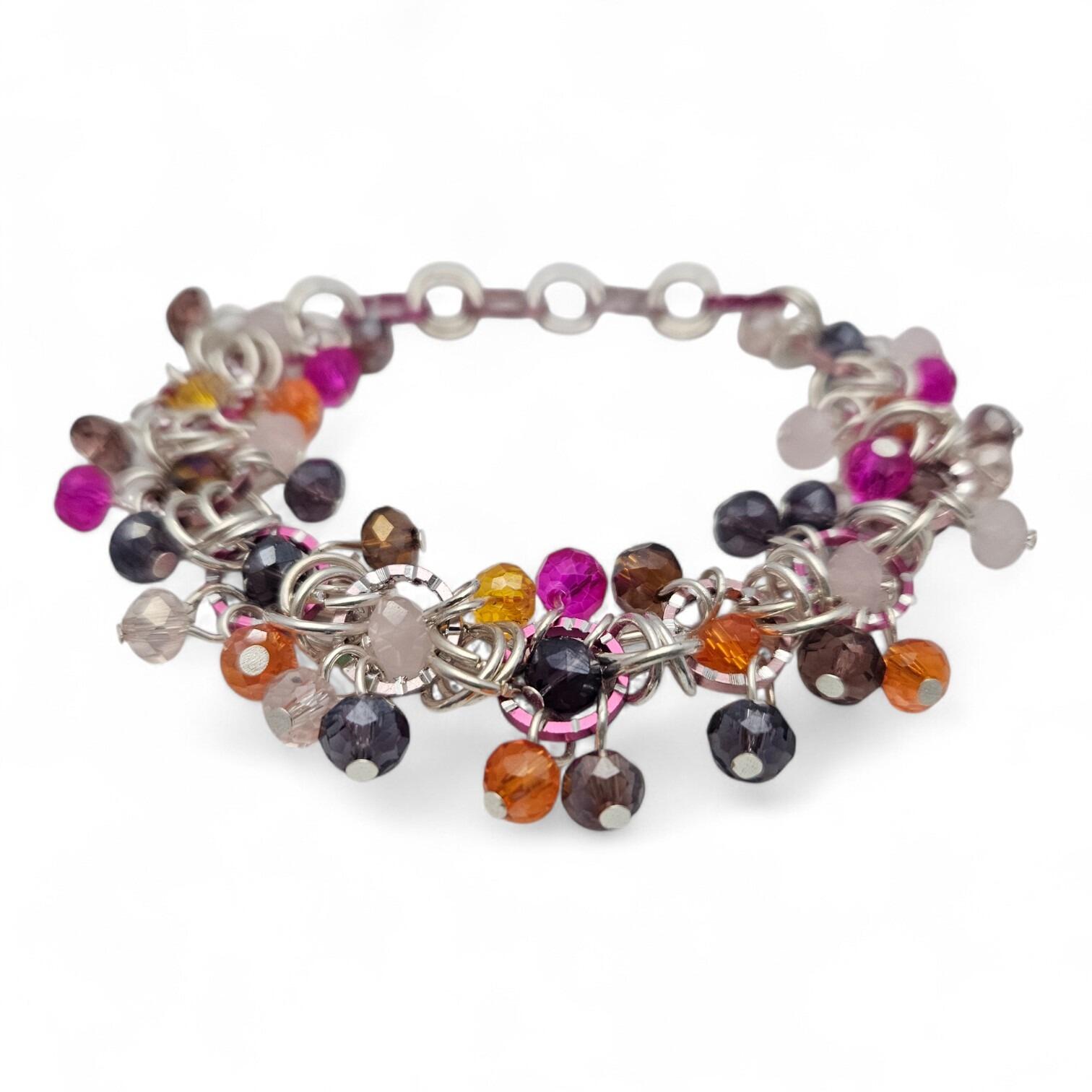 Chainmaille Crystal Charm Bracelets   Fiesta 8mm for jewellery making