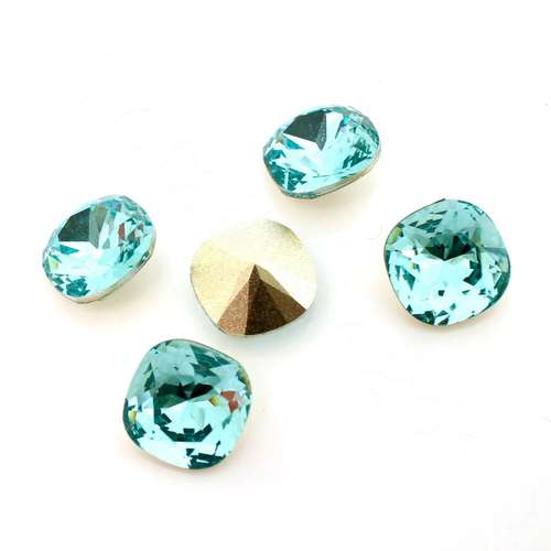10mm resin Rivoli stone aqua 1pc — faceted round crystal-style cabochon ideal for jewelry making, settings, and crafts