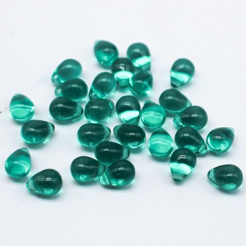 5x7mm Czech glass tear drop beads — pack of 10, high-quality two-hole beads ideal for jewelry making, bead weaving, and crafts