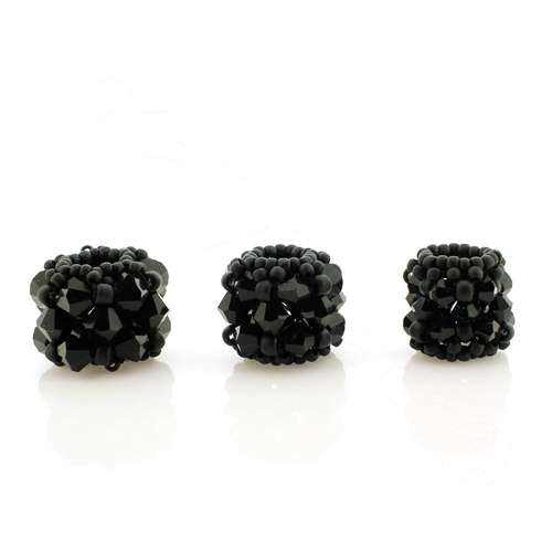 Erudite Crystal Bicone Bead Pack monochrome jewelry making kit — DIY set with beads and instructions for creating handmade jewelry