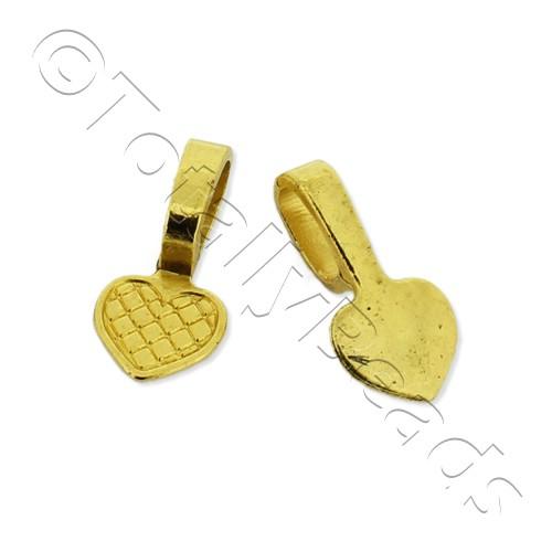 Gold Plated Bail - Large Heart