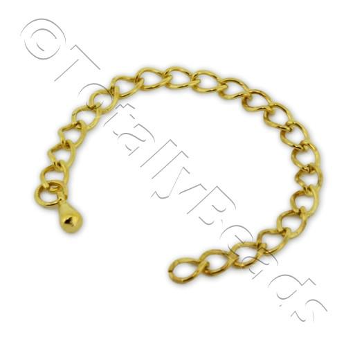 Extension Chain - Gold Plated - 10 Pieces