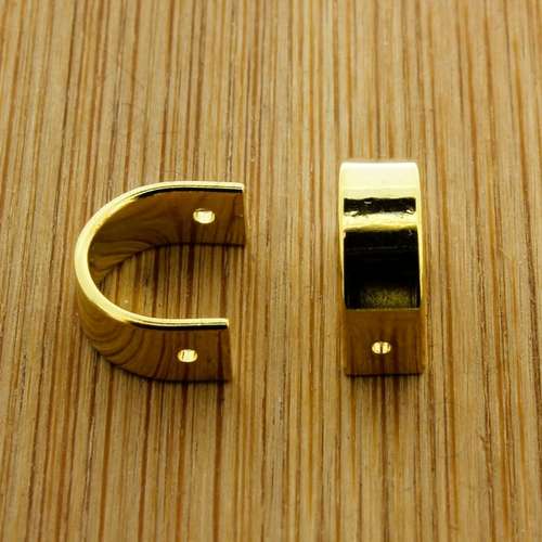 U Shaped Bead Frame - Gold Plated - Large 12mm 15pcs
