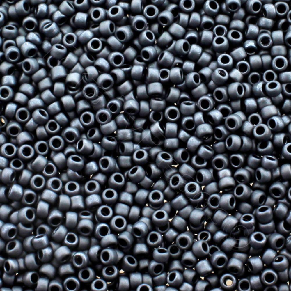 Toho Size 15 Seed Beads 5g - Matt Opaque Grey