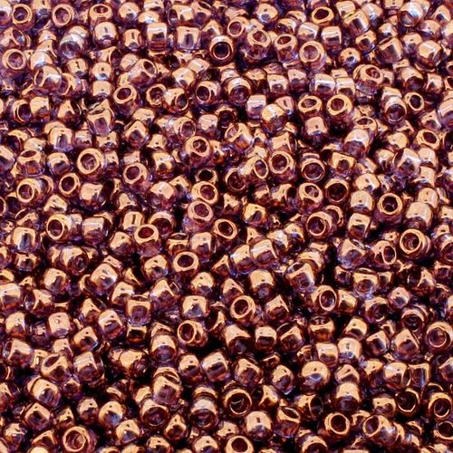 Toho Size 8 Seed Beads 10g    Gold Luster Lilac 2mm for jewellery making