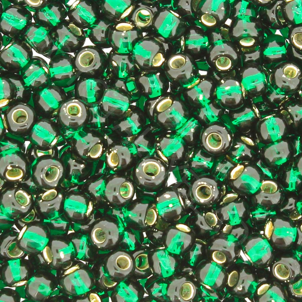 Toho Size 6 Seed Beads 10g - Silver Lined Green Emerald
