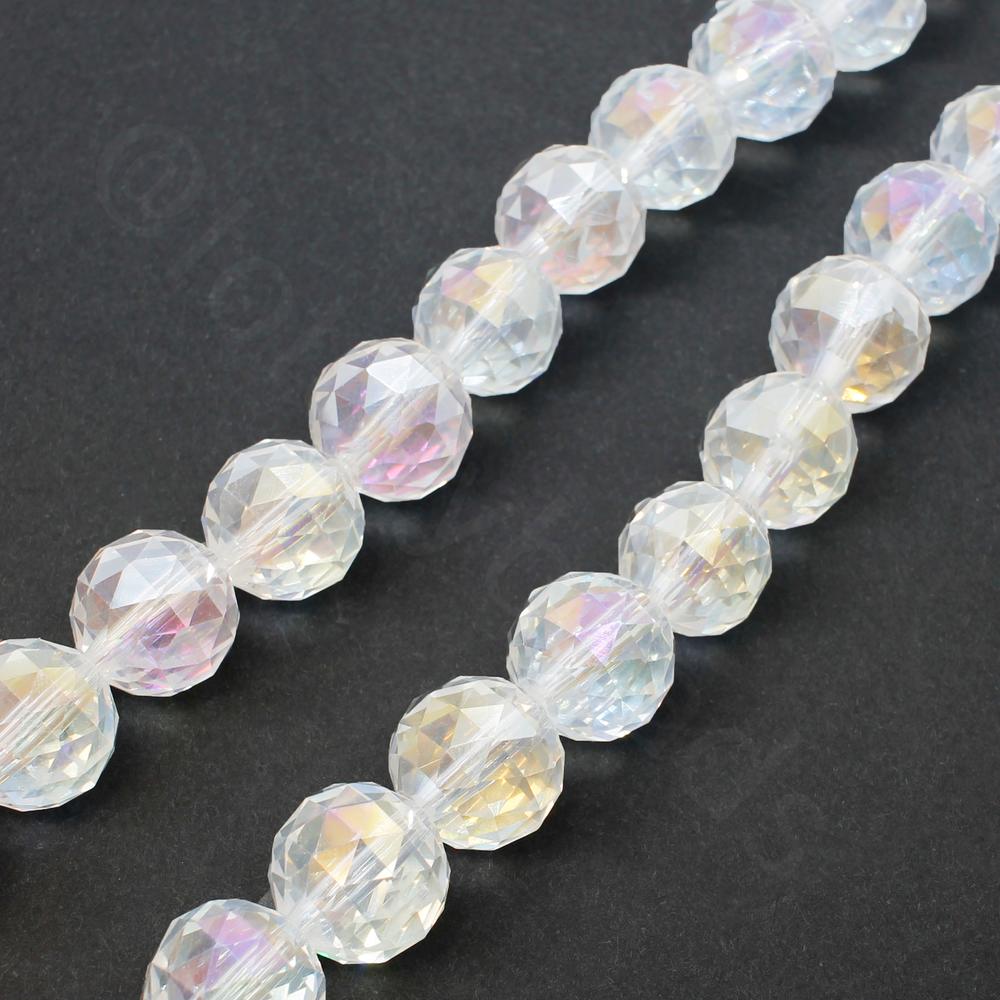 11mm Crystal Round Beads 25pcs - Crystal AB