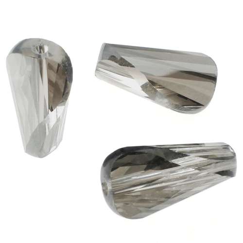 8mm crystal beads half dark silver, pack of 10 — plated finish, ideal for jewelry making and beadwork