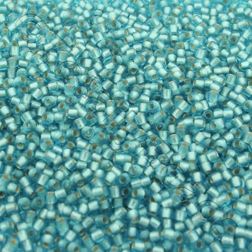 Toho Size 11 Seed Beads 10g - Silver Lined Frosted Aquamarine