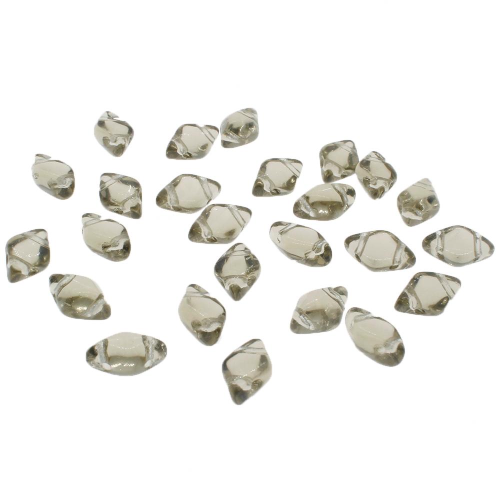 GemDuo Beads 8x5mm 10g - Black Diamond