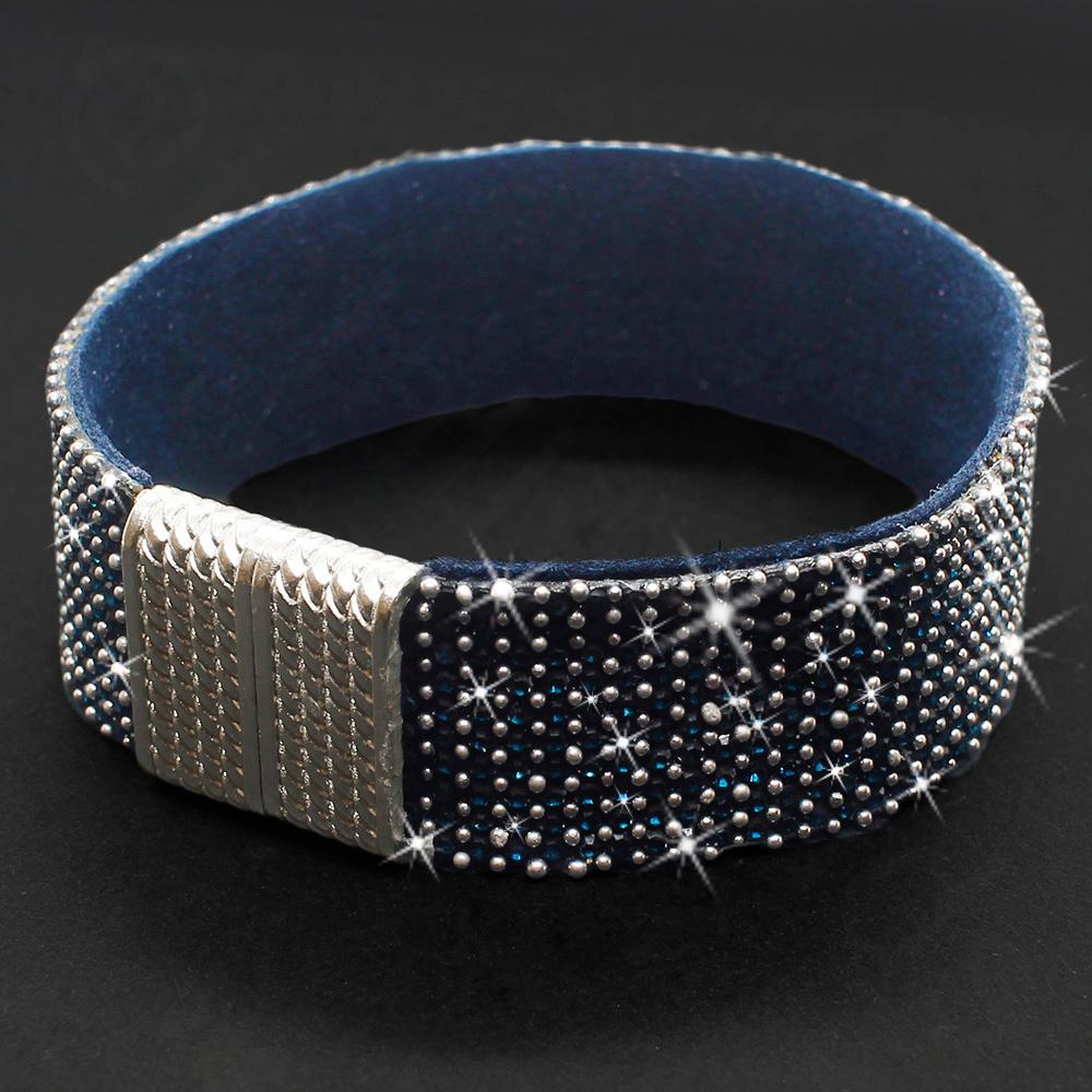 Sparkle Ribbon 22mm Bracelet Kit -  Midnight Blue Crystal