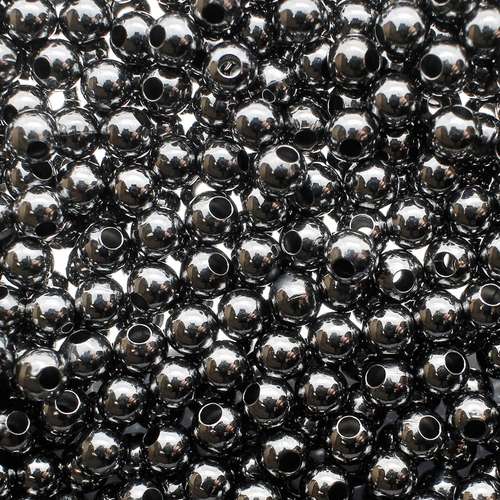 Round Spacer Beads 4mm 150pc - Black Plated