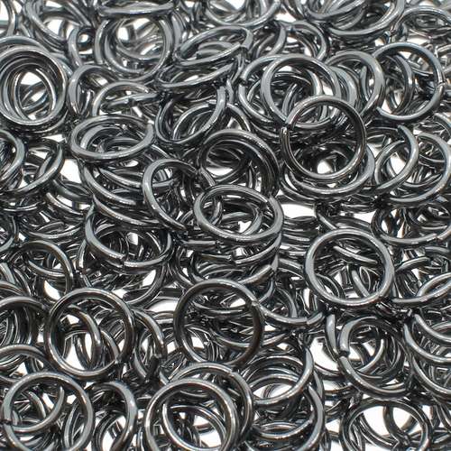 Jump Rings 8x1mm 100pcs - Black Plated