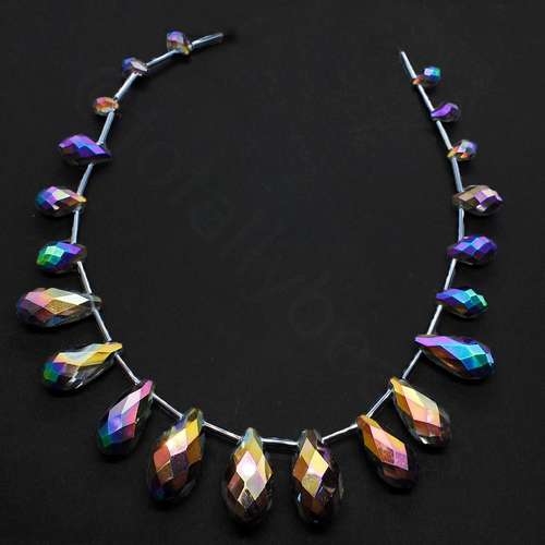 crystal beads iris — faceted for jewelry making and beadwork